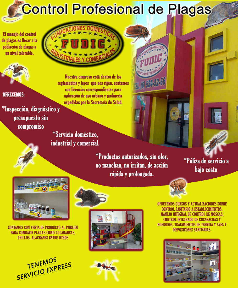 FUDIC Fumigaciones Domesticas Industriales y Comerciales. Suc. Av. Mexico