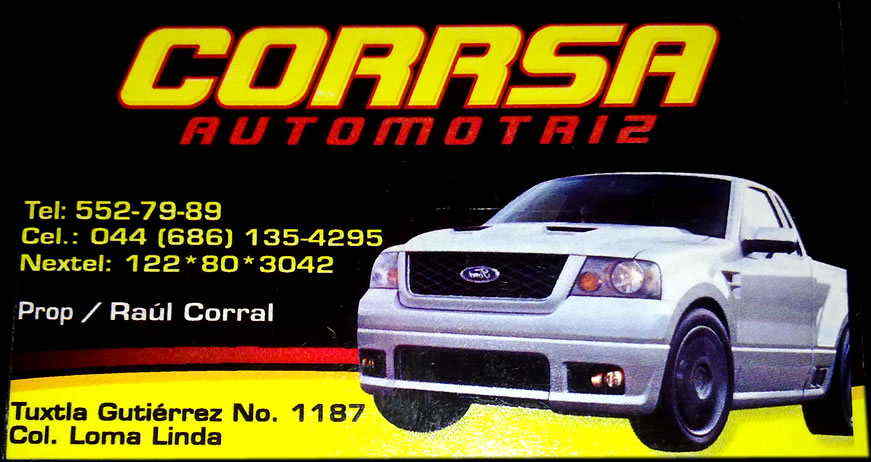 CORRSA AUTOMOTRIZ SA DE CV
