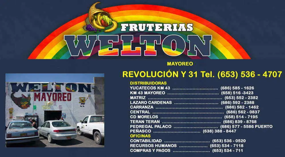 FRUTERIAS WELTON MAYOREO  REVOLUCIÓN Y 31